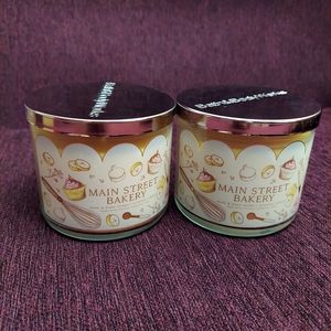 Bundle of 2 mainstreet bakery candles by bath and body works